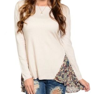 SALE❤️Paisley Tieback Sweater